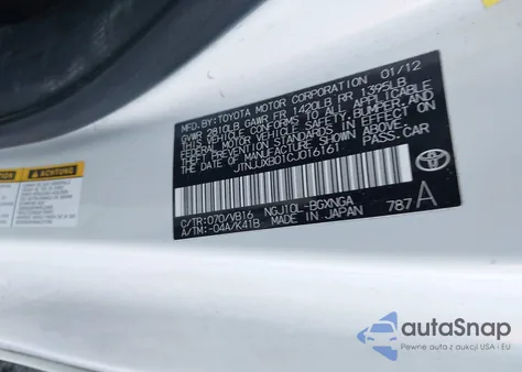 2012 Scion Iq from USA, damaged, VIN JTNJJXB01CJ016161